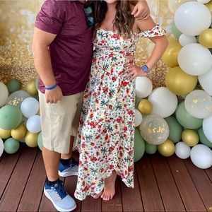 Gorgeous Lulus Floral Off the Shoulder Dress